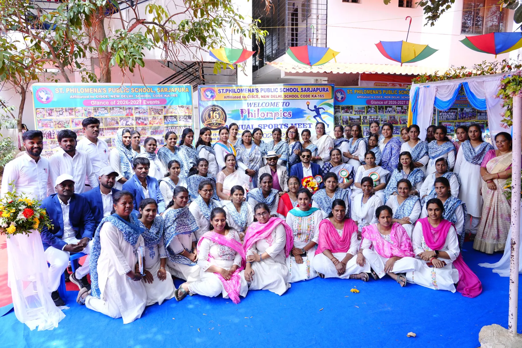 The teaching faculty of St. Philomena's Public School, Sarjapura