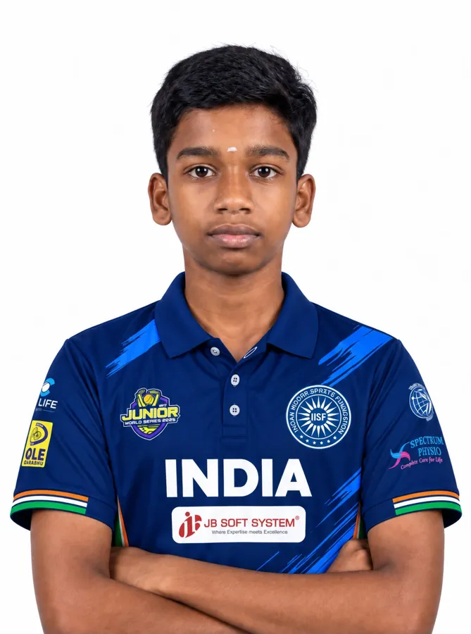 Harshith Anil Suthar, India U-17 indoor cricket team