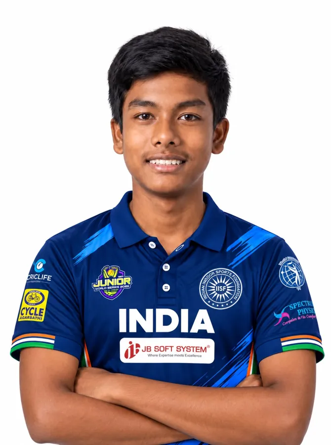 Nirmon Roy, India U-17 indoor cricket team